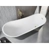 Mexen Alta cadă freestanding 170 x 75 cm, alb/negru, preaplin auriu - 52141707575-50