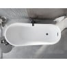 Mexen Alta szabadon álló kád 170 x 75 cm, fehér/fekete, fekete túlfolyó - 52141707575-70