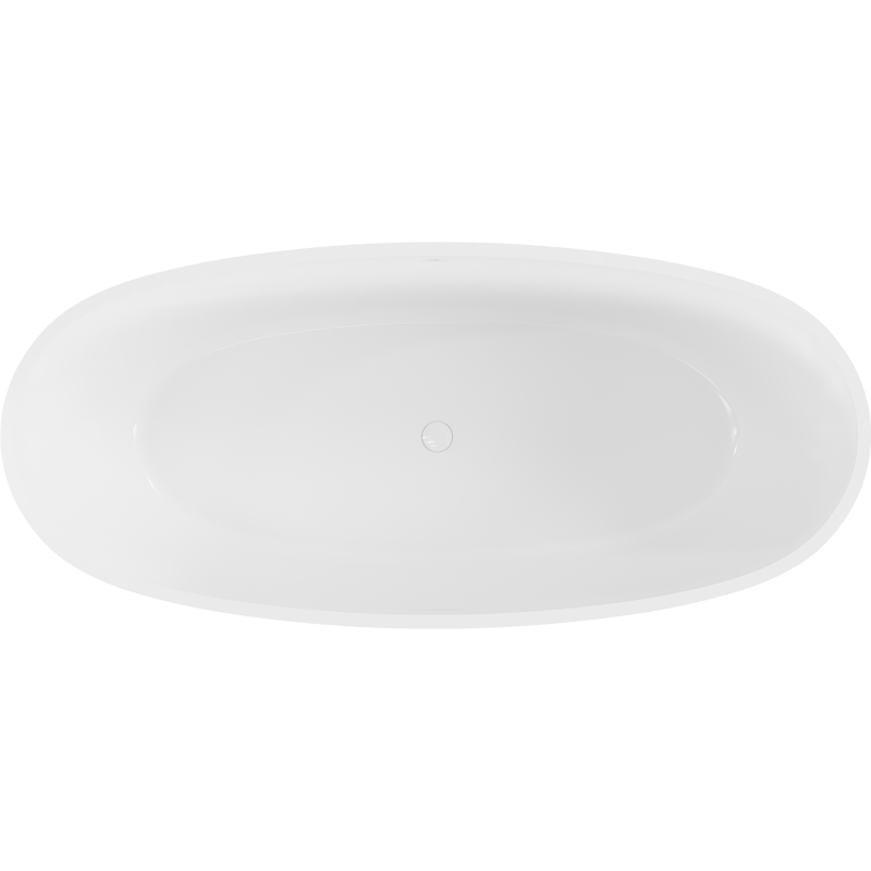 Mexen Torino szabadon álló konglomerátum kád 155 x 78 cm, fehér fényes - 57271557810