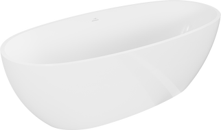 Mexen Torino szabadon álló konglomerátum kád 155 x 78 cm, fehér fényes - 57271557810