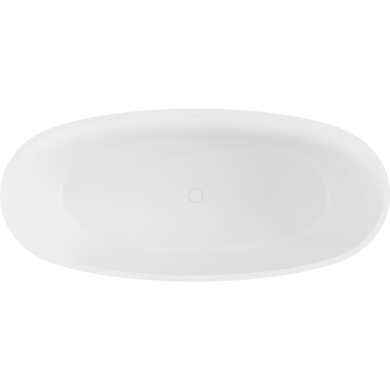 Mexen Torino cadă freestanding din conglomerat 175 x 78 cm, alb mat - 57271757800