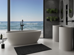 Mexen Torino cadă freestanding din piatră compozită 175 x 78 cm, beton mat - 57271757861