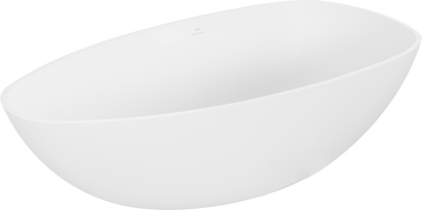 Mexen Imola cadă freestanding din conglomerat 150 x 77 cm, alb mat - 57281507600