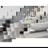 Mexen Imola cadă de sine stătătoare din conglomerat 150 x 77 cm, alb lucios - 57281507610