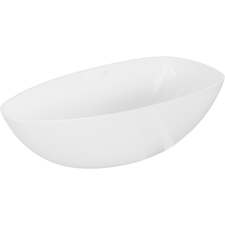 Mexen Imola cadă freestanding din conglomerat 170 x 88 cm, alb lucios - 57281708510