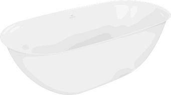 Mexen Siena szabadon álló kád konglomerátumból 170 x 80 cm, fehér matt - 57291708000