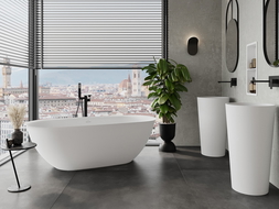Mexen Siena cadă freestanding din conglomerat 170 x 80 cm, alb mat - 57291708000