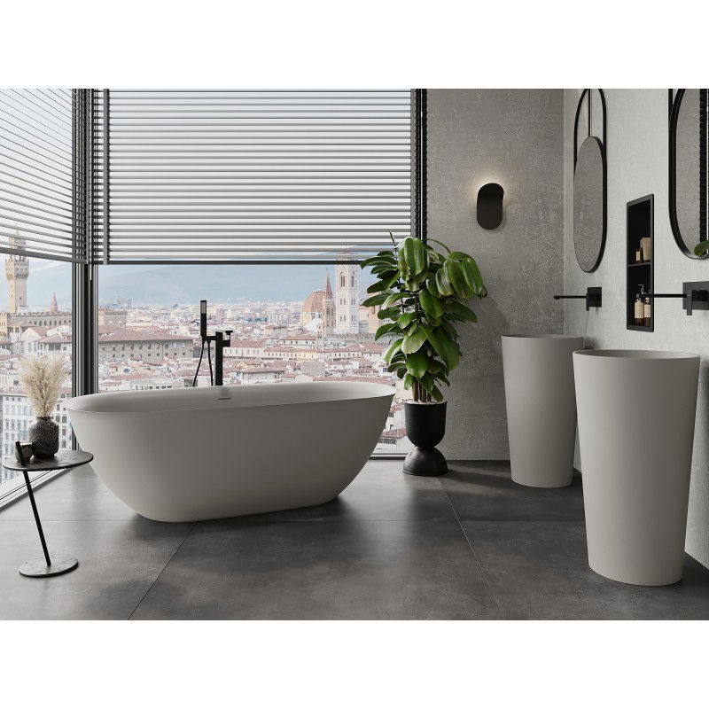 Mexen Siena cadă de baie independentă din conglomerat 170 x 80 cm, beton mat - 57291708061