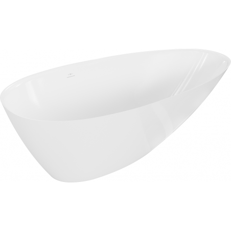 Mexen Milano cadă freestanding din conglomerat 150 x 82 cm, alb lucios - 57301508510