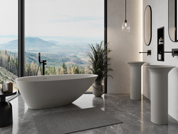 Mexen Milano cadă de baie independentă din conglomerat 170 x 86 cm, beton mat - 57301708561