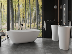 Mexen Como szabadon álló kád konglomerátumból 150 x 82 cm, matt fehér - 57311508200