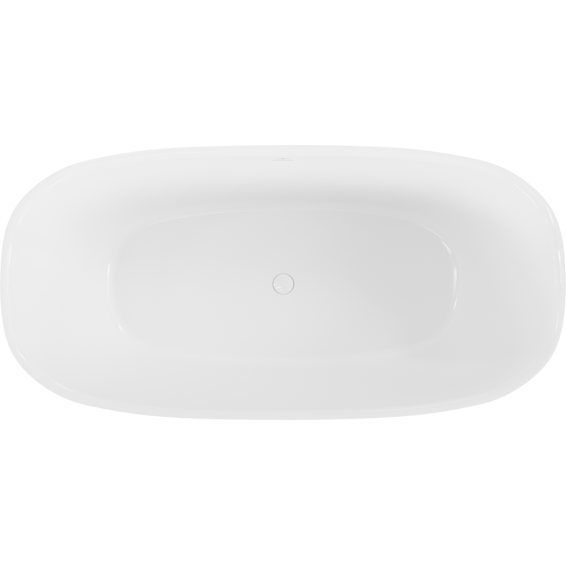 Mexen Como cadă freestanding din conglomerat 150 x 82 cm, alb lucios - 57311508210