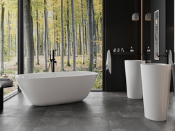 Mexen Como szabadon álló kád konglomerátumból, 170 x 82 cm, fehér fényes - 57311708210