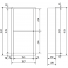Mexen X-Wall-K raft de nișă din conglomerat 62,2 x 30,7 cm, alb - 1900623010