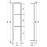 Mexen X-Wall-K poliță de colț din conglomerat 93,2 x 20,7 cm, alb - 1900932010
