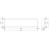 Mexen X-Wall-K konglomerát fali polc 122,7 x 30,7 cm, fehér - 1900123010