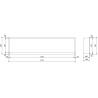Mexen X-Wall-K raft încastrat din conglomerat 122,7 x 30,7 cm, alb - 1900123010
