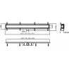 Mexen Flat ABS vonal lefolyó 2 az 1-ben 90 cm, inox - 1069090