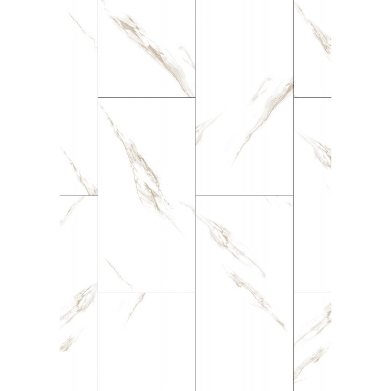 Mexen River Fehér vinyl panelek 610 x 305 mm SPC 6,5 mm, IXPE alátét 1,5 mm, 4 V-fuga, Jazz White - F1150-0610-305-505-4V1-90