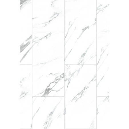 Mexen Glacier White 610 x 305 mm SPC 6,5 mm, IXPE 1,5 mm-es vinylpanelek, 4 V-fuga, Jazz White - F1151-0610-305-505-4V1-90