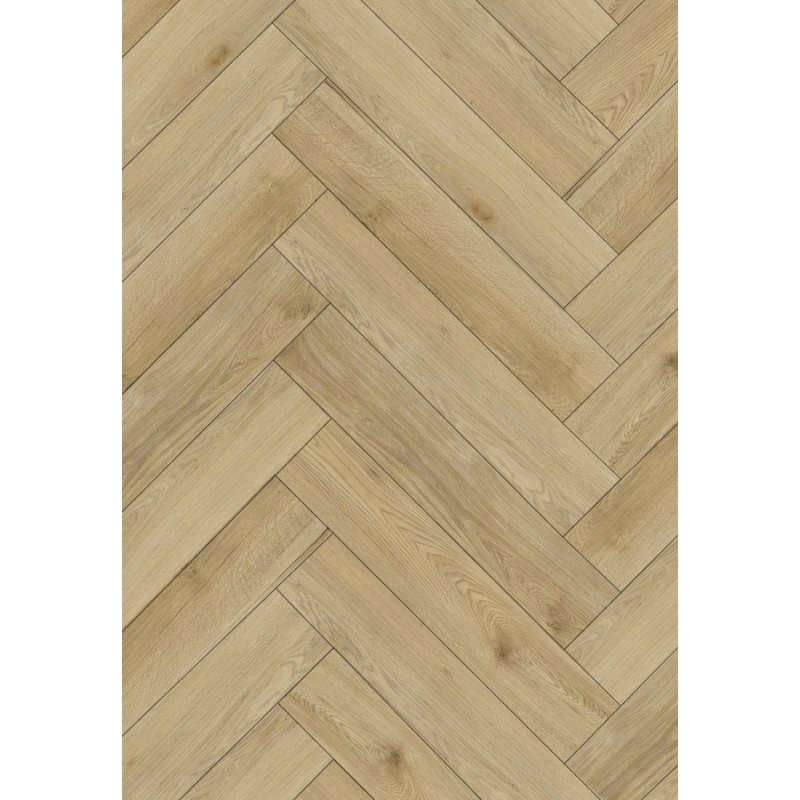 Panouri din vinil Mexen Charter Oak jodełka 635 x 127 mm SPC 6,5 mm, substrat 1,5 mm, 4 V-Fugă, Stejar - F1169-0635-127-505-4V1-