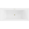 Mexen Vigo cadă freestanding 178,5 x 80 cm, alb, scurgere aurie periată - 51251788000-55