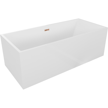 Mexen Vigo cada freestanding 178,5 x 80 cm, alb, drenaj aur roz - 51251788000-60