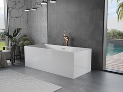 Mexen Vigo cada freestanding 178,5 x 80 cm, alb, drenaș aur roz - 51251788000-60