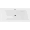 Mexen Vigo szabadon álló kád 178,5 x 80 cm, fehér, fekete túlfolyó - 51251788000-70