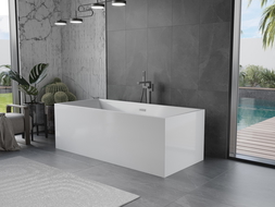 Mexen Vigo cadă de sine stătătoare 178,5 x 80 cm, albă, preaplin gun gray periat - 51251788000-66