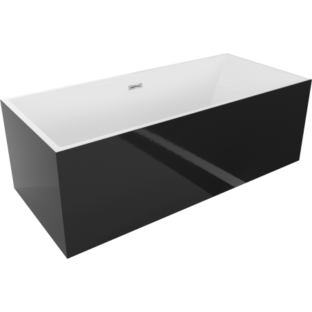 Mexen Vigo szabadon álló kád 178,5 x 80 cm, fehér/fekete, krómozott leeresztő - 51251788075-01