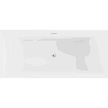 Mexen Vigo szabadon álló kád 178,5 x 80 cm, fehér/fekete, krómozott túlfolyó - 51251788075-01