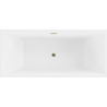 Mexen Vigo cadă liberă 178,5 x 80 cm, alb/negru, evacuare aurie - 51251788075-50