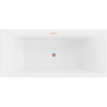 Mexen Vigo cadă liberă 178,5 x 80 cm, alb/negru, scurgere din cupru periat - 51251788075-65