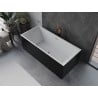 Mexen Vigo cadă liberă 178,5 x 80 cm, alb/negru, scurgere din cupru periat - 51251788075-65