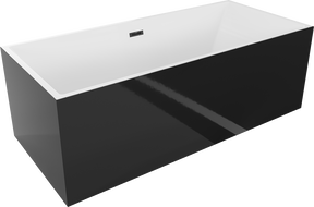 Cada o cadă freestanding Mexen Vigo 178,5 x 80 cm, alb/negru, cu preaplin negru - 51251788075-70