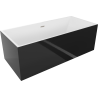 Mexen Vigo szabadon álló kád 178,5 x 80 cm, fehér/fekete, matt nikkel túlfolyó - 51251788075-97