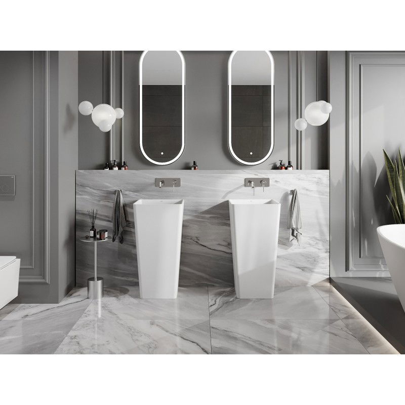 Mexen Adora lavoar freestanding din conglomerat 45 x 45 cm, alb mat - 26564500