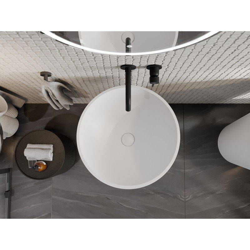 Mexen Nilda lavoar de sine stătător din conglomerat 52 x 52 cm, alb mat - 26555200