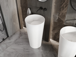 Mexen Onyx-01 lavoar independent din conglomerat 45 x 45 cm, alb mat - 26524500