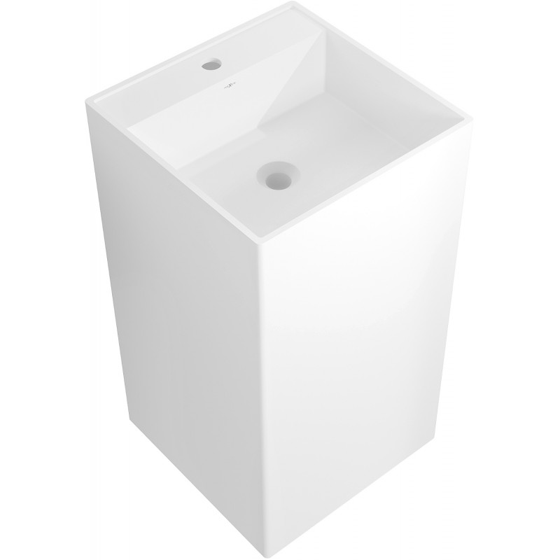 Mexen Belen lavoar independent din conglomerat 45 x 45 cm, alb mat - 26604500