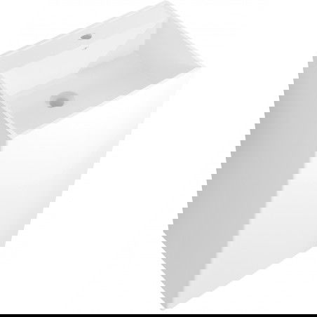 Mexen Belen szabadon álló mosdókagyló konglomerátumból 45 x 45 cm, fehér matt - 26604500