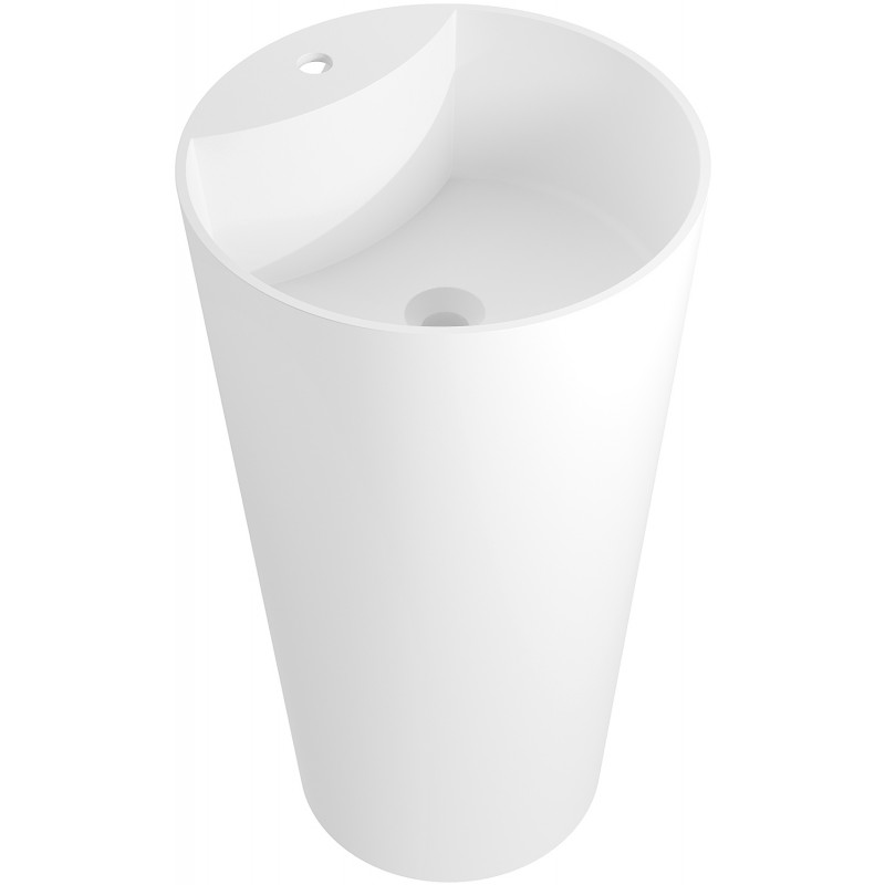 Mexen Onyx-02 szabadon álló mosdókagyló konglomerátumból 45 x 45 cm, matt fehér - 26544500