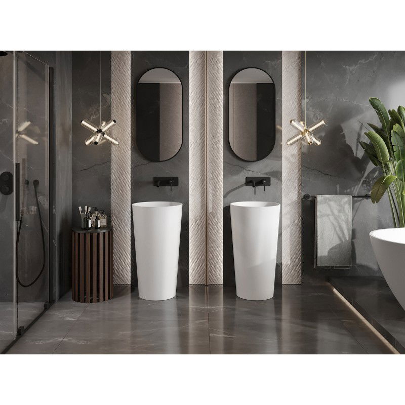 Mexen Onyx-03 chiuvetă independentă din conglomerat 45 x 45 cm, alb mat - 26534500