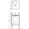 Mexen Xola-1 lavoar freestanding din conglomerat 40 x 40 cm, alb mat - 26594000