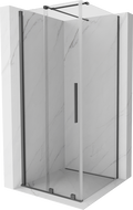 Mexen Velar cabină de duș culisantă 100 x 100 cm, transparentă, gun metal - 871-100-100-01-95