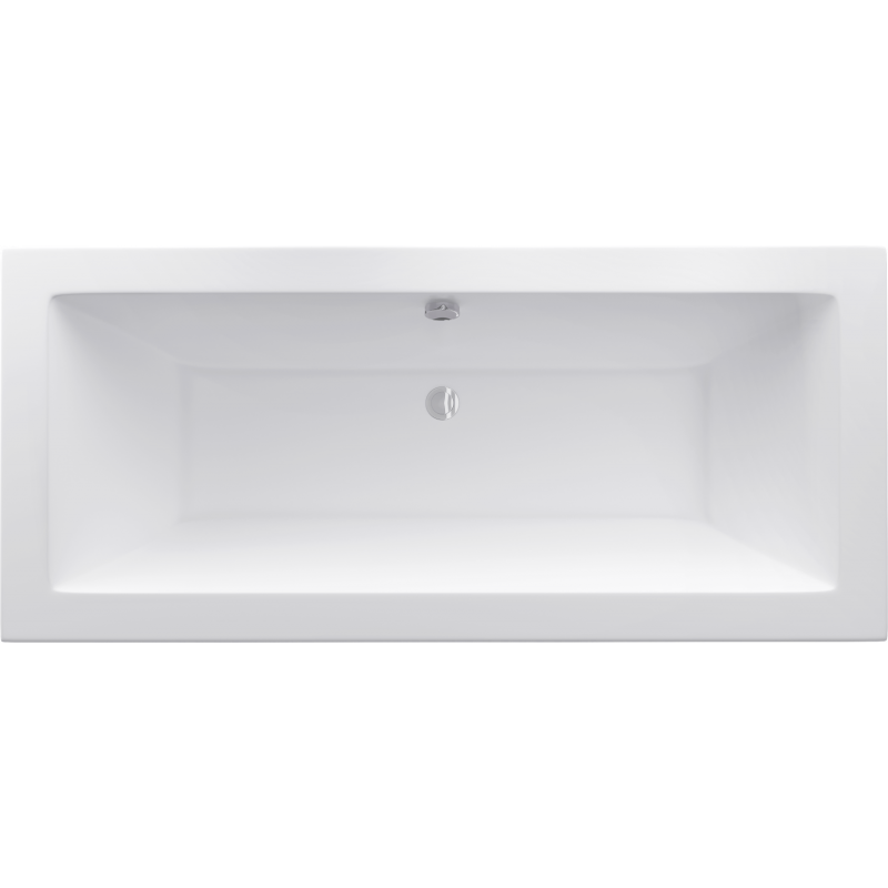 Mexen Cube cada dreptunghiulară 170 x 80 cm cu panou, albă - 55051708000X