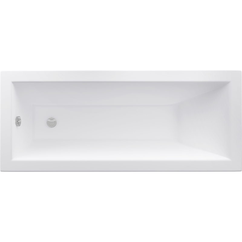 Mexen Cubik cadă dreptunghiulară 170 x 70 cm cu panou, albă - 55031707000X