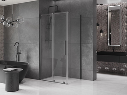 Mexen Velar cabină de duș cu deschidere glisantă 130 x 85 cm, transparent, gun metal - 871-130-085-01-95