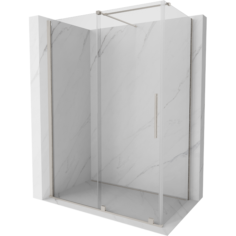 Mexen Velar cabina de duș culisantă 160 x 75 cm, transparentă, nichel periat - 871-160-075-01-97